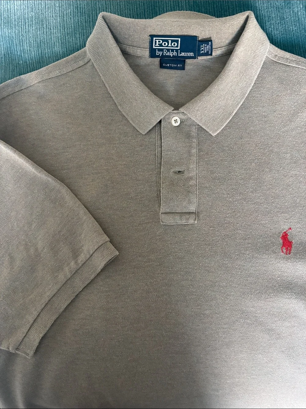 Polo by Ralph Lauren Taupe Polo with Red Pony Logo